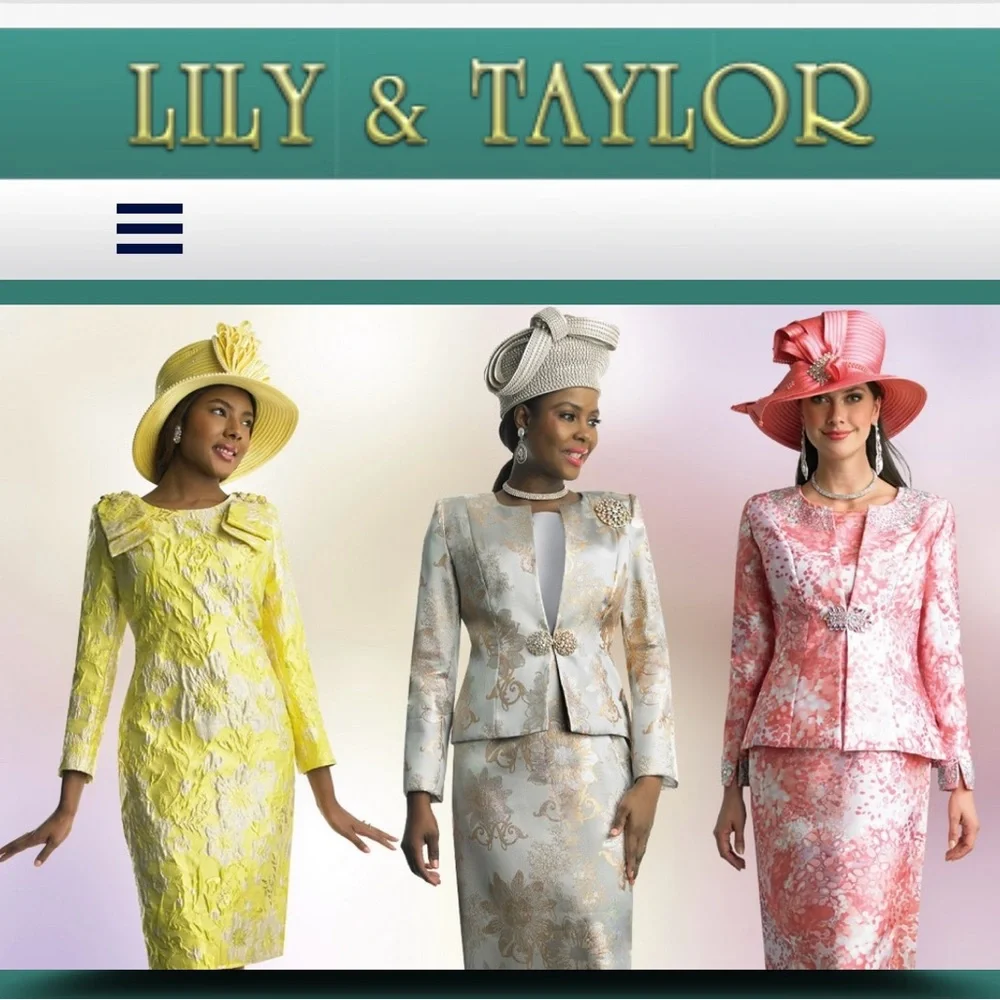 Lily & Taylor New York GORGEOUS LUXURY Women’s Suit 2pcs Size  6 Couture - Picture 12 of 13